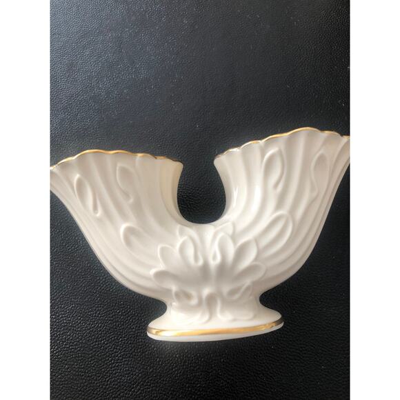 Vintage Lenox Gemini Double Vase Gold Edge USA Made - Picture 1 of 8